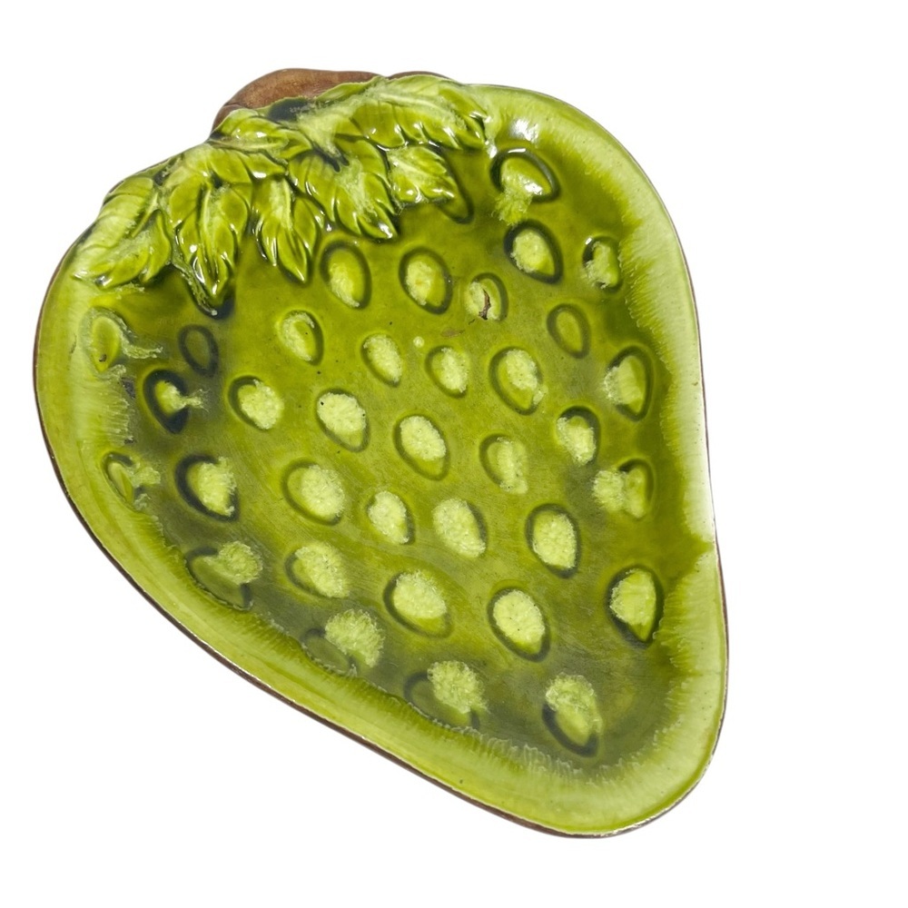 VINTAGE Treasure Craft USA Green Ceramic Dish Mid-century modern